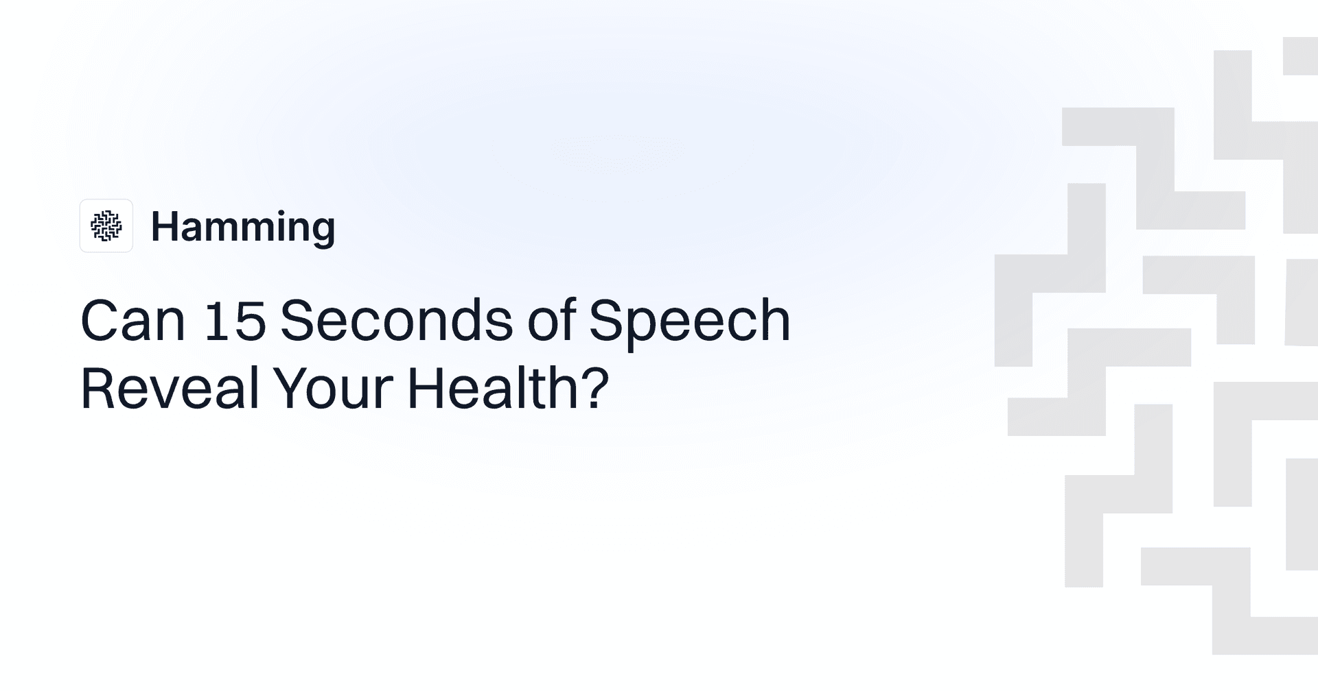Can 15 Seconds of Speech Reveal Your Health?