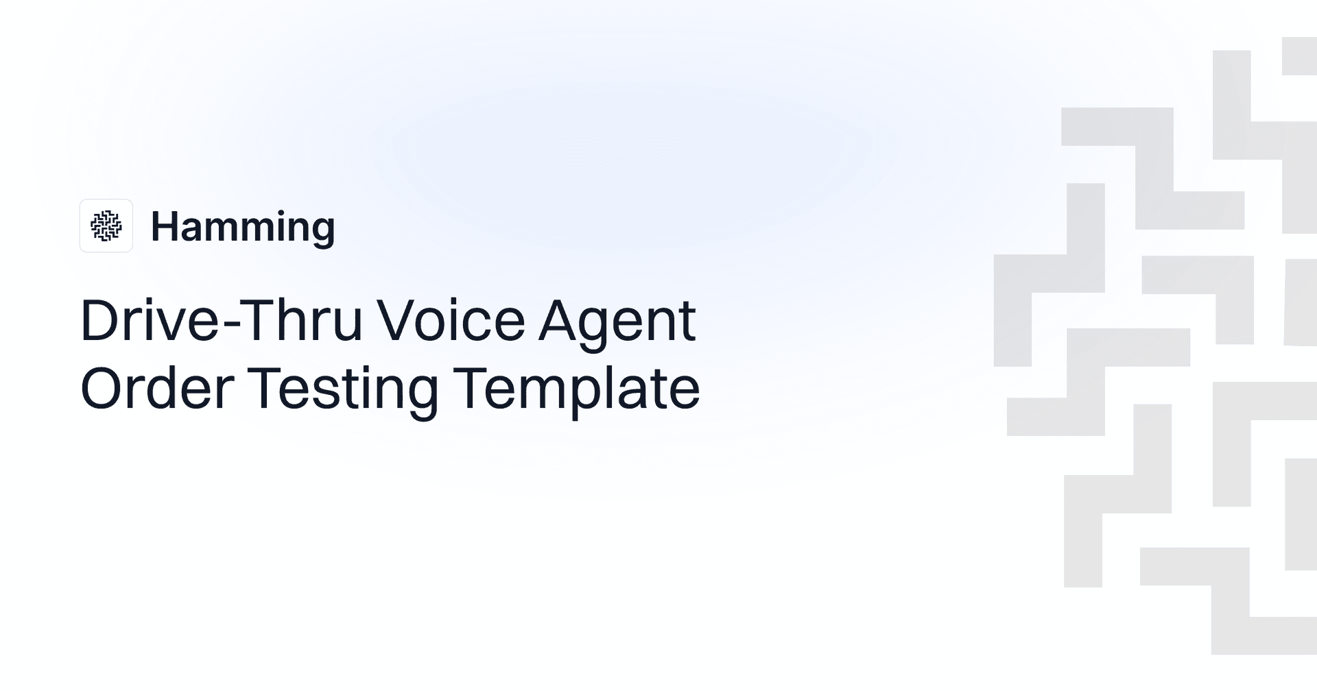 Drive-Thru Voice Agent Order Testing Template