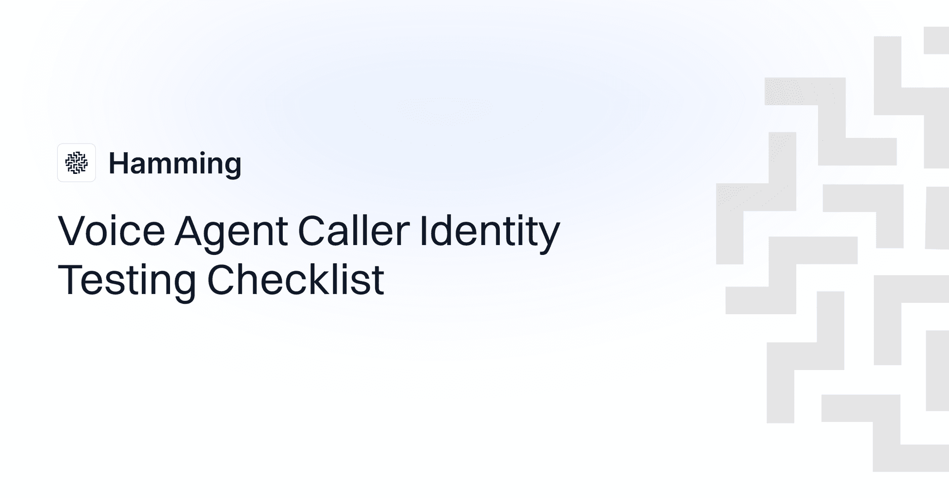 Voice Agent Caller Identity Testing Checklist