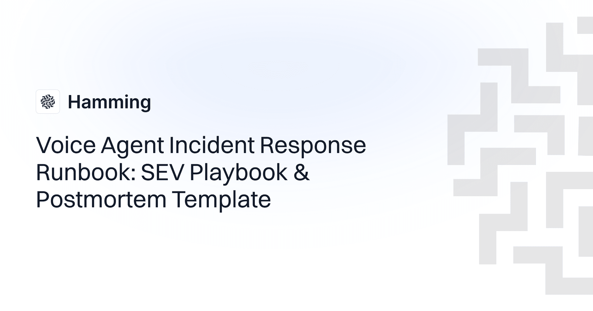 Voice Agent Incident Response Runbook: SEV Playbook & Postmortem Template