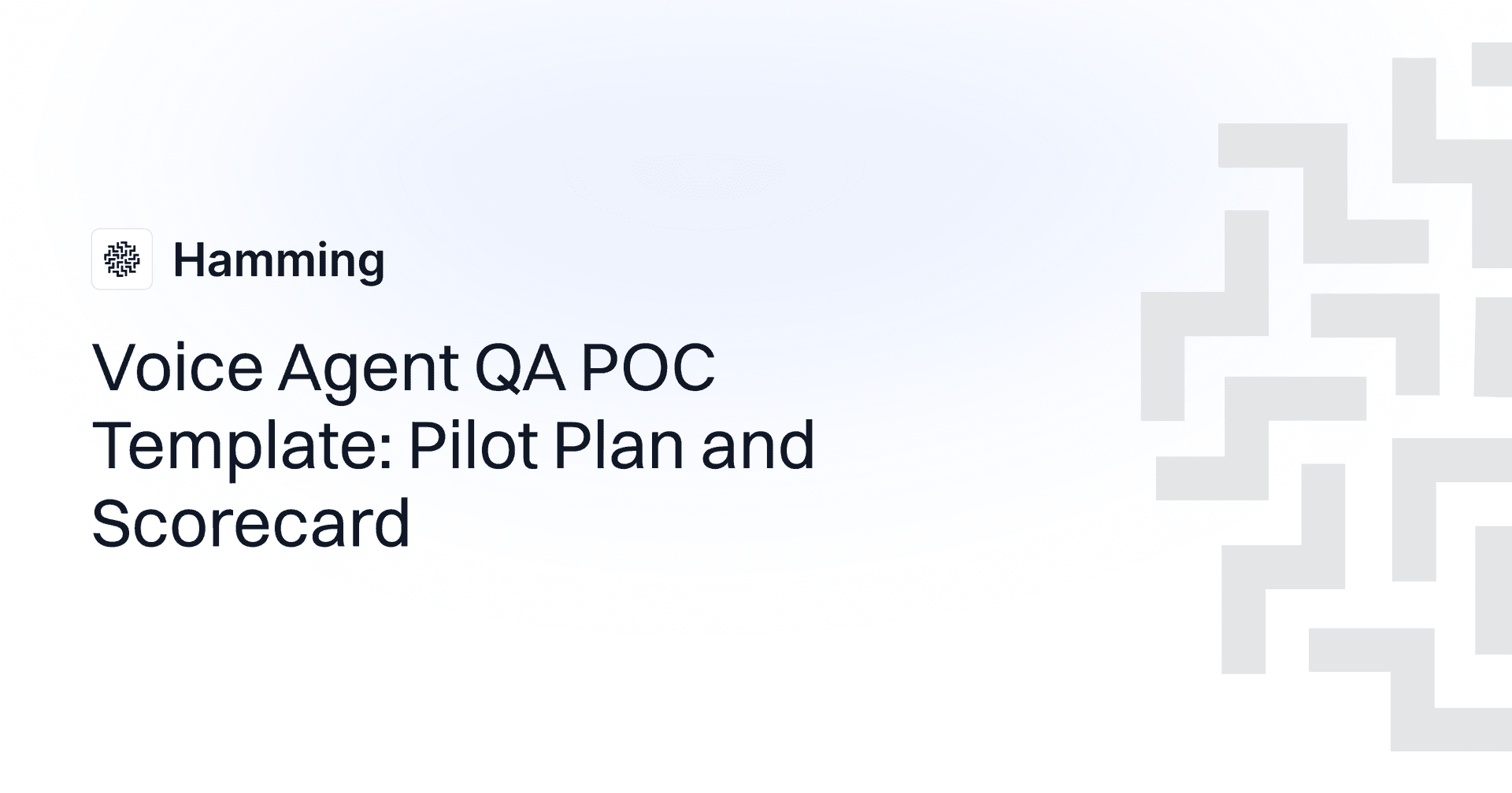 Voice Agent QA POC Template: Pilot Plan and Scorecard