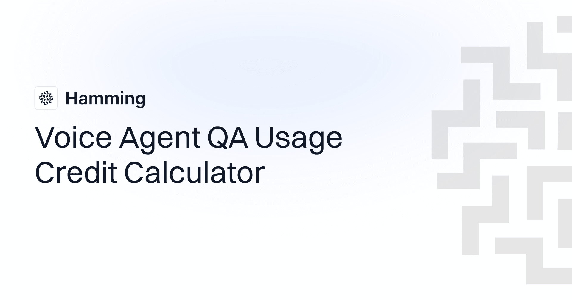 Voice Agent QA Usage Credit Calculator
