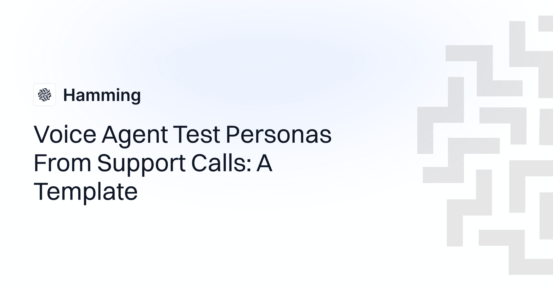 Voice Agent Test Personas From Support Calls: A Template