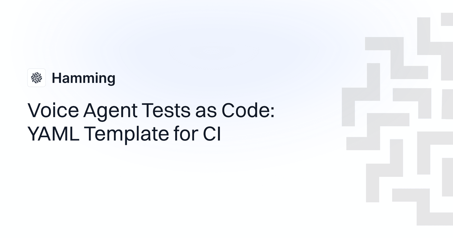 Voice Agent Tests as Code: YAML Template for CI