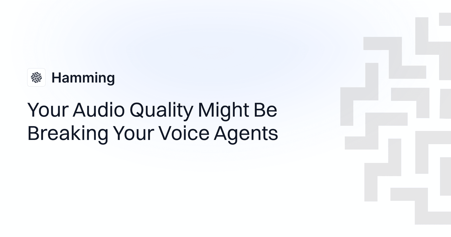 Your Audio Quality Might Be Breaking Your Voice Agents