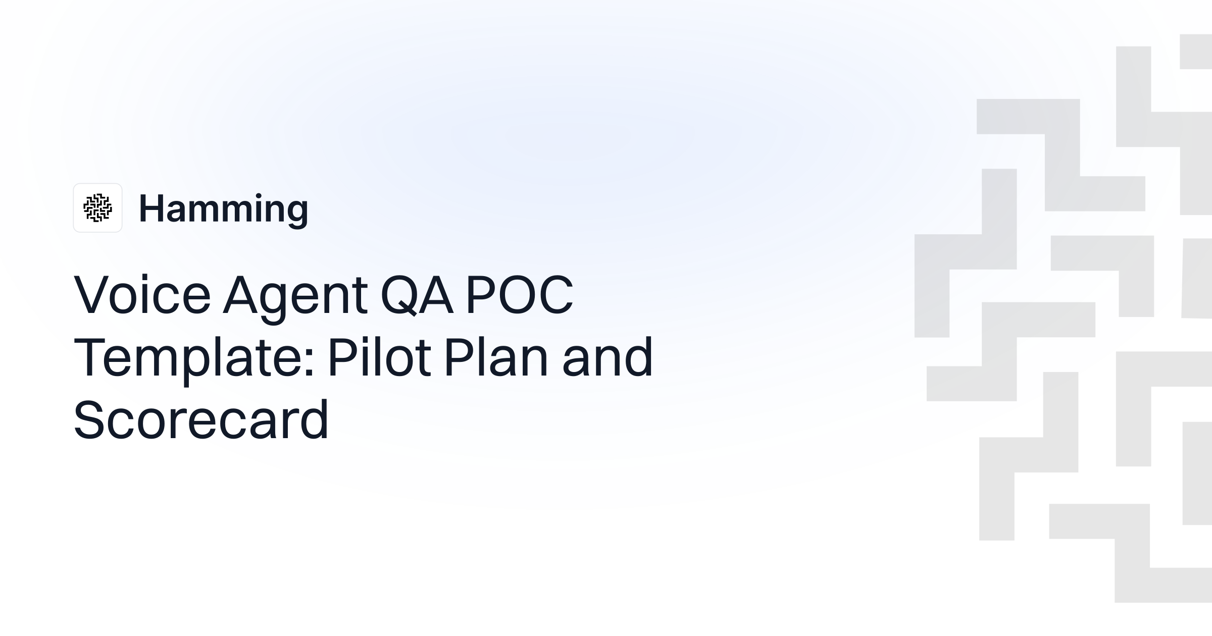Voice Agent QA POC Template: Pilot Plan and Scorecard | Hamming AI ...