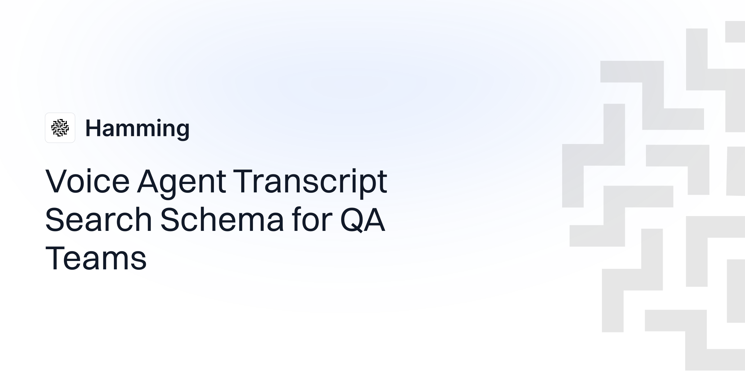 Voice Agent Transcript Search Schema for QA Teams | Hamming AI Resources